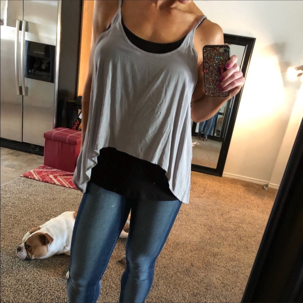 Venus drapy layered spaghetti strapped tank